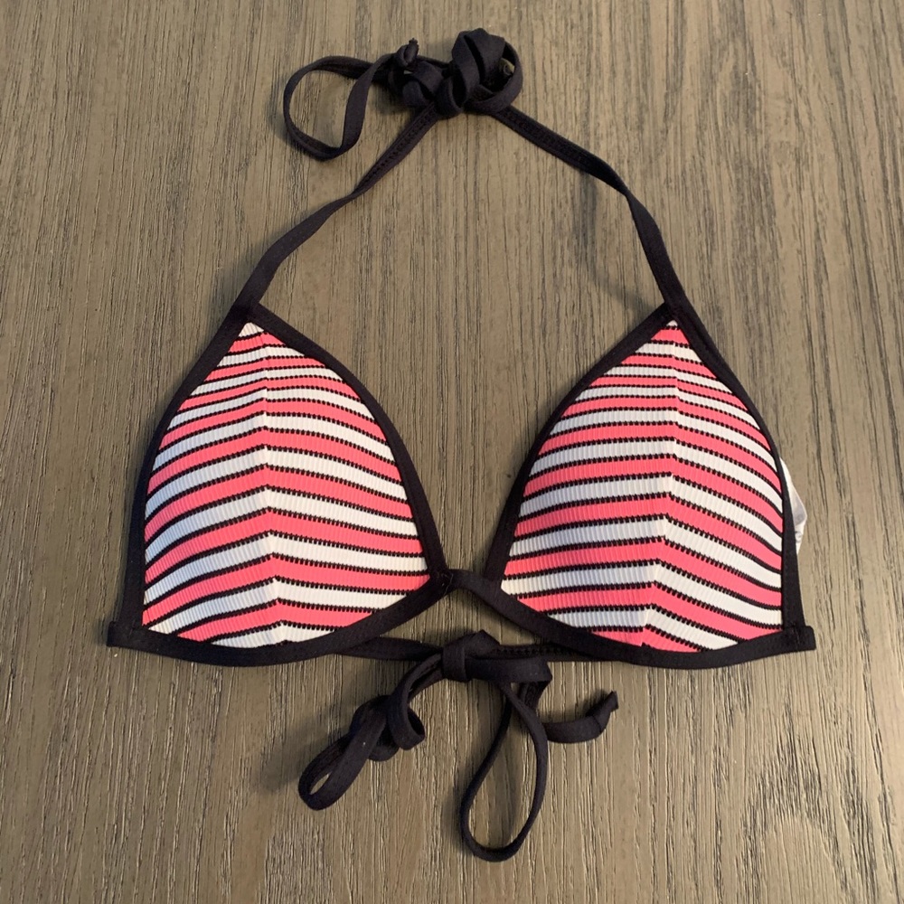 Garage Striped Bikini Top